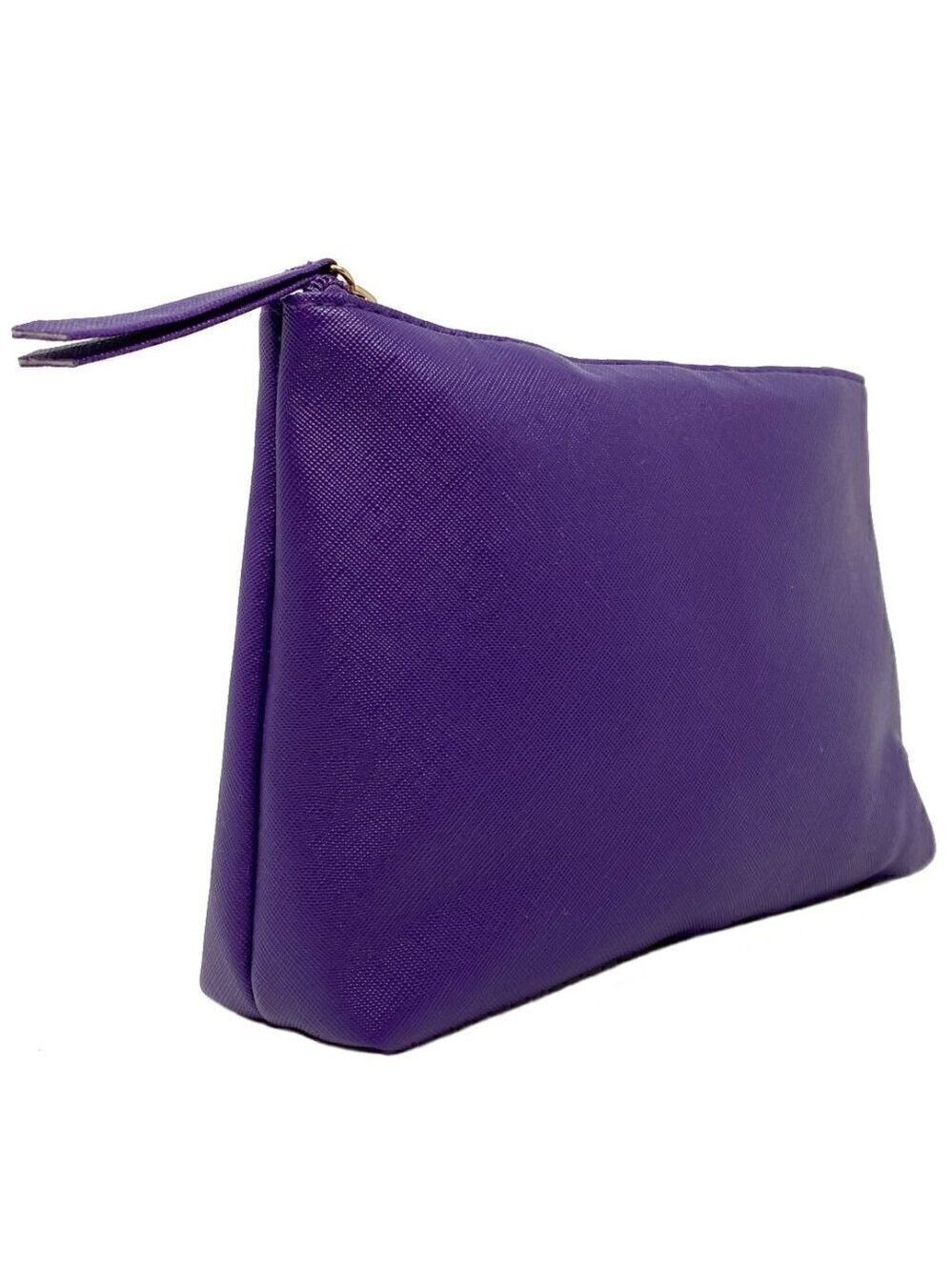 Grape colored cosmetic bag